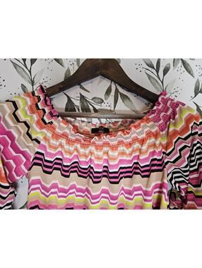 Trina Turk Shirt Blouse Multicolor Womens Size S